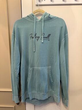 Men's Hoodie Sweatshirt - Light Teal
